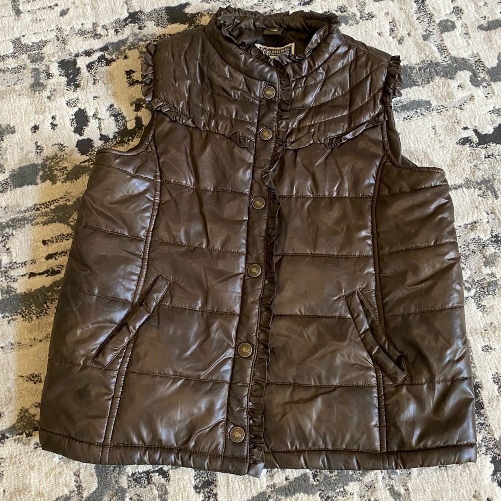 Route66 Puffer Brown Vest Womens Small